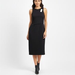 LOFT Black Midi Dress